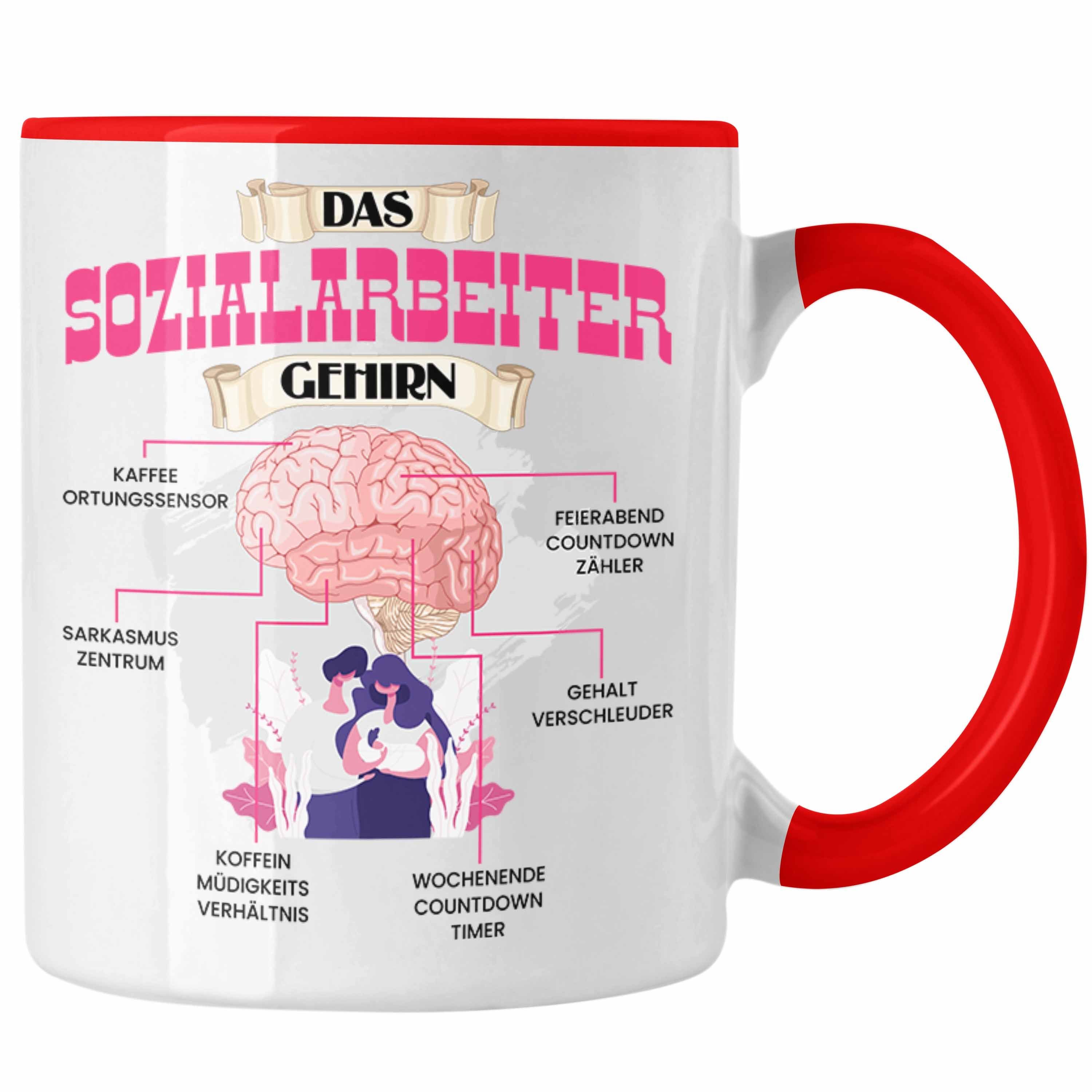 Arbeit Trendation Soziale Rot Trendation Tasse für Tasse - Geschenk Sozialarbeiter Lustiges