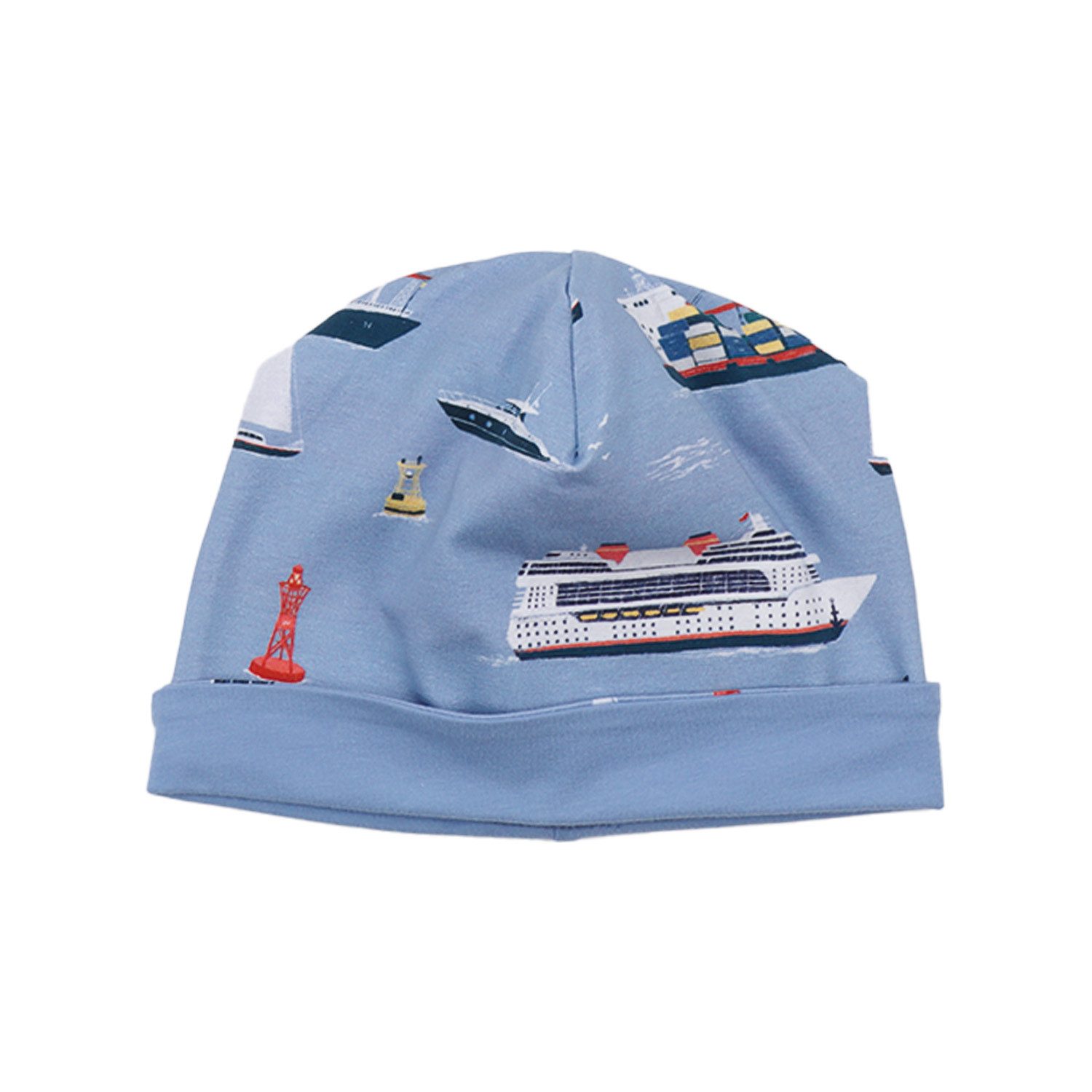 Walkiddy Jerseymütze Walkiddy Schiff & Meer Kinder Bio Baumwolle GOTS Blau - Bio Baumwolle,GOTS, Kinderbekleidung,nachhaltige Klamotten