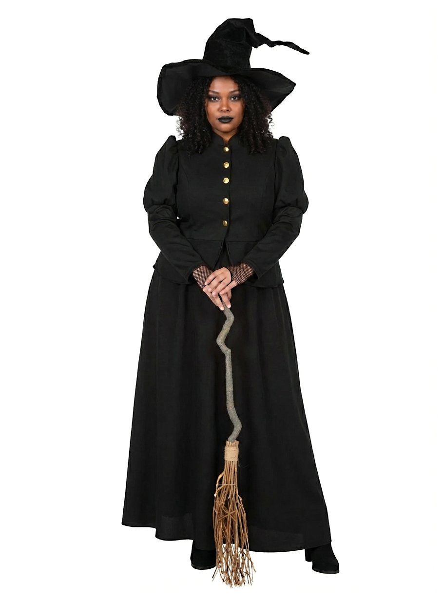 Metamorph Hexen-Kostüm Gothic Witch - Hexenkleid Karneval Faschingskostüm, Züchtig geschnittenes Kleid für Hexen und gestrenge Damen