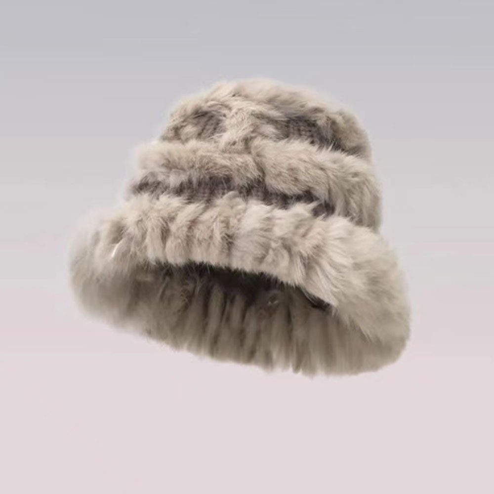 Warme Fischermütze Hunderte LAKKEC von verdickten Hut Plüsch gestrickt Strickmütze warme Winter Braun Fischer Hut