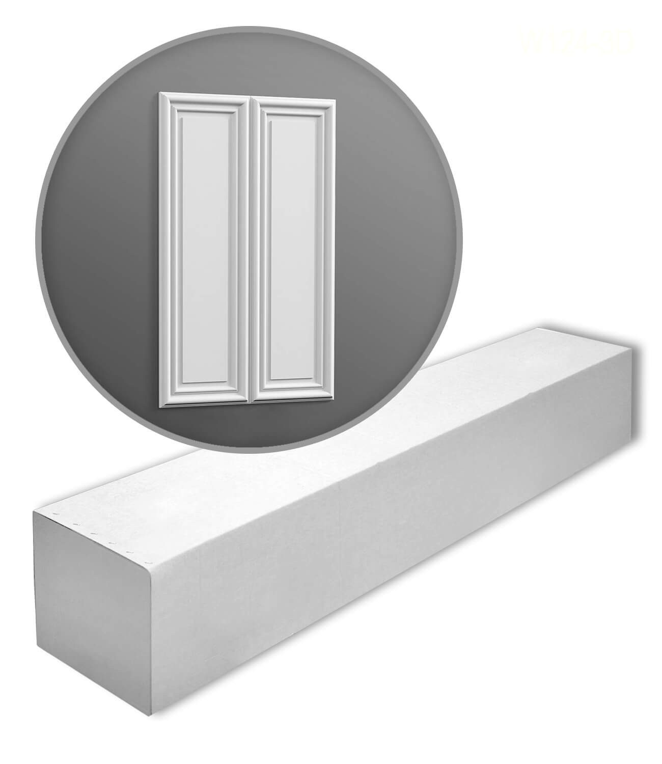 Orac Decor Wandpaneel W124-box BURLINGTON 3D Wandpaneele 1 Karton mit 3 Paneelen 2,4 m2, BxL: 22x240 cm, 2.4 qm, (3-tlg) weiß