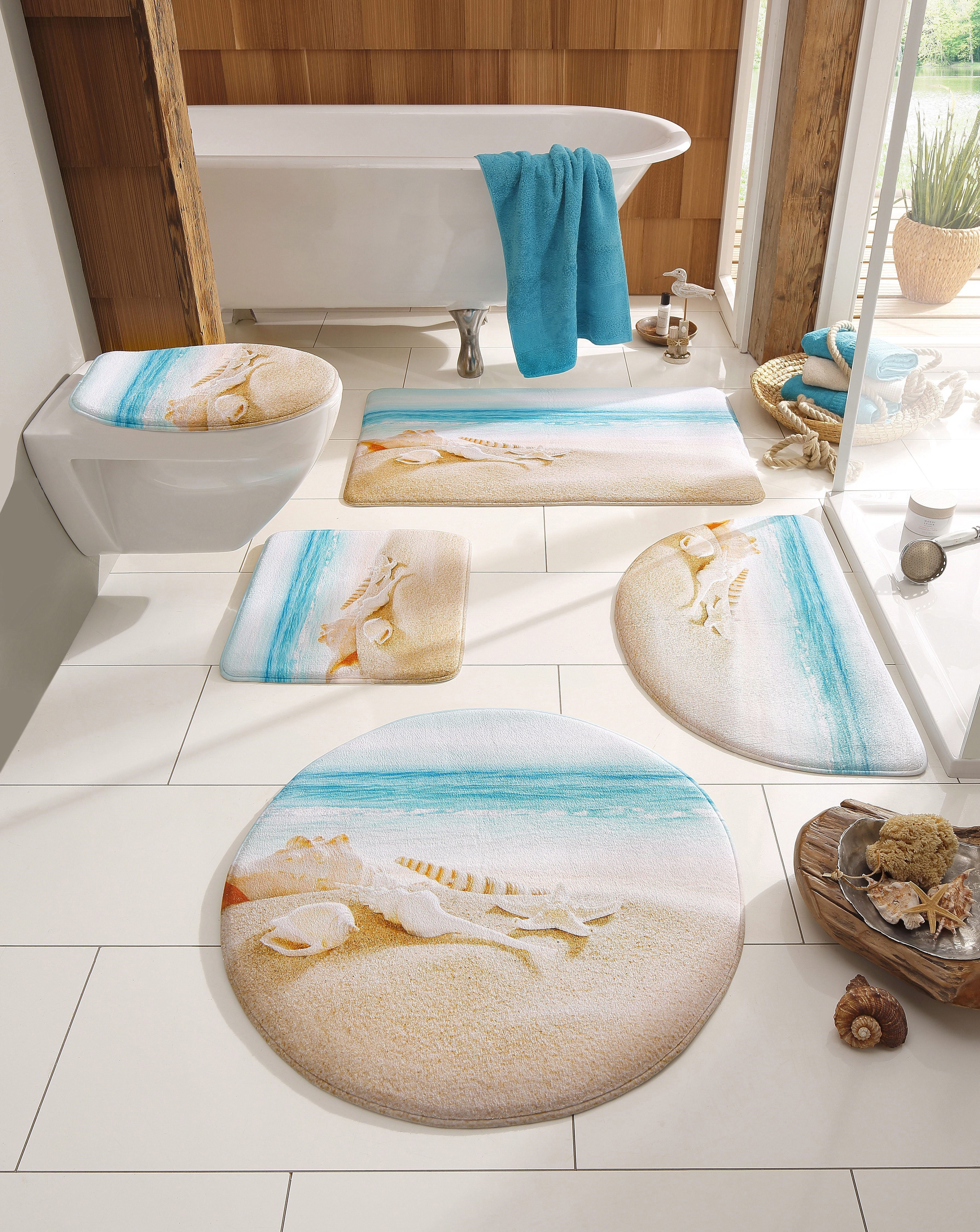 my home Badematte Strand, Höhe 14 mm, Memory Schaum, fußbodenheizungsgeeign günstig online kaufen