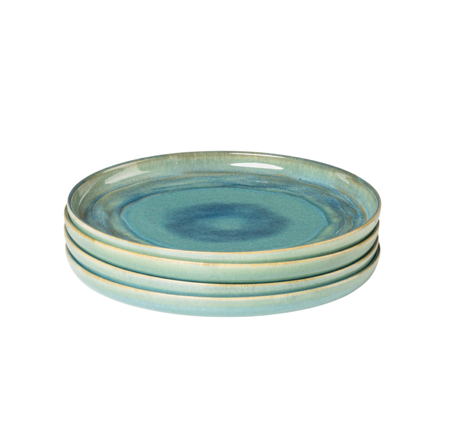 Gipfelstück Тарелки-Set TIEFER SEE (4-tlg), 4 Personen, Steinzeug