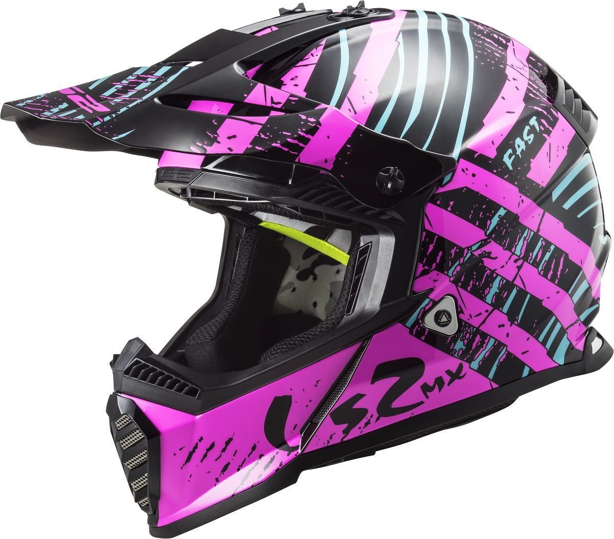LS2 Motocrosshelm MX437 Fast Evo Verve Motocross Helm, Atmungsaktiv
