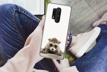 MuchoWow Handyhülle Waschbär - Tiere - Jungen - Mädchen, Phone Case, Handyhülle OnePlus 8 Pro, Silikon, Schutzhülle