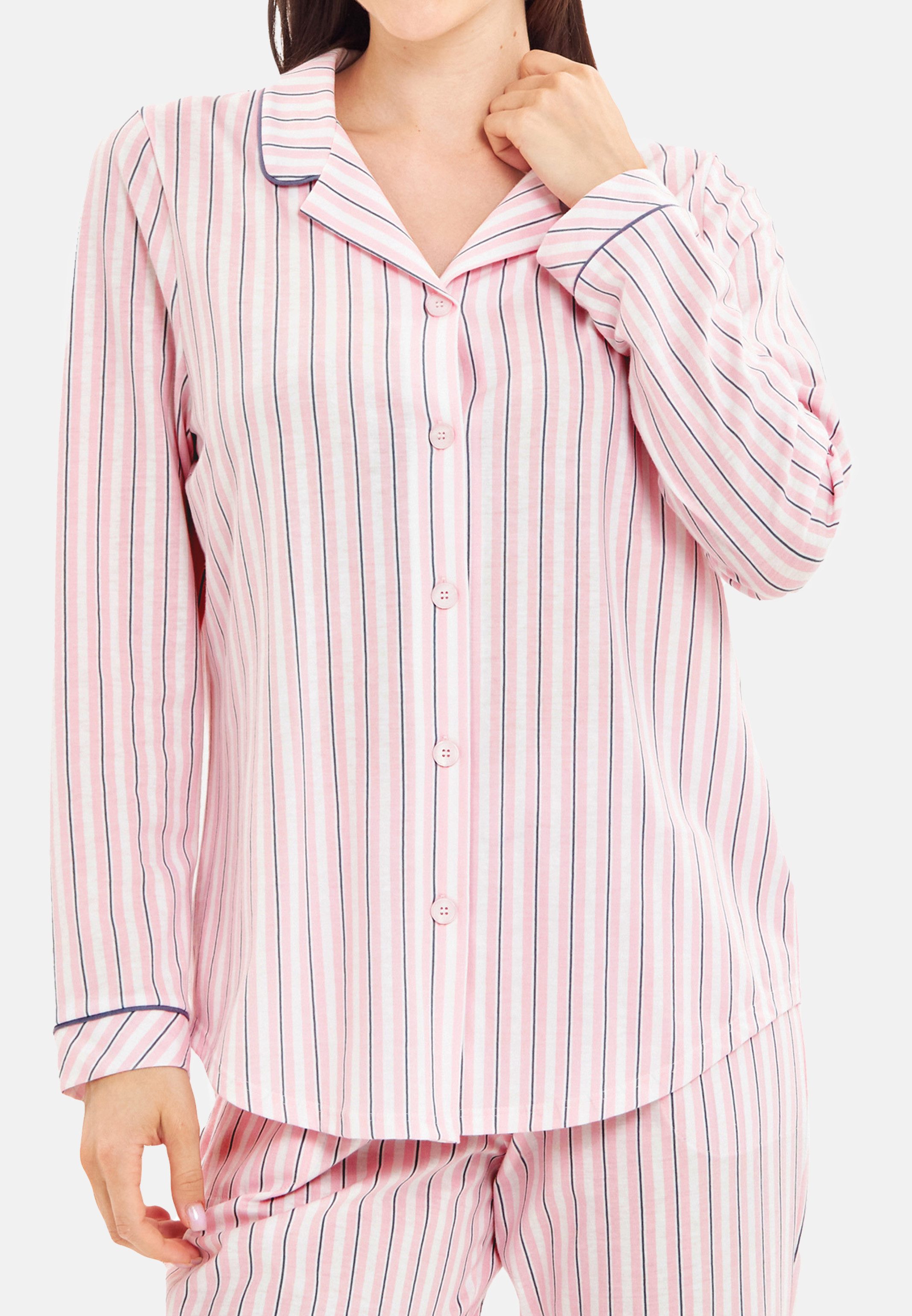 Rösch Pyjama Basic (1 tlg) Schlafanzug Oberteil - Baumwolle - Atmungsaktiv