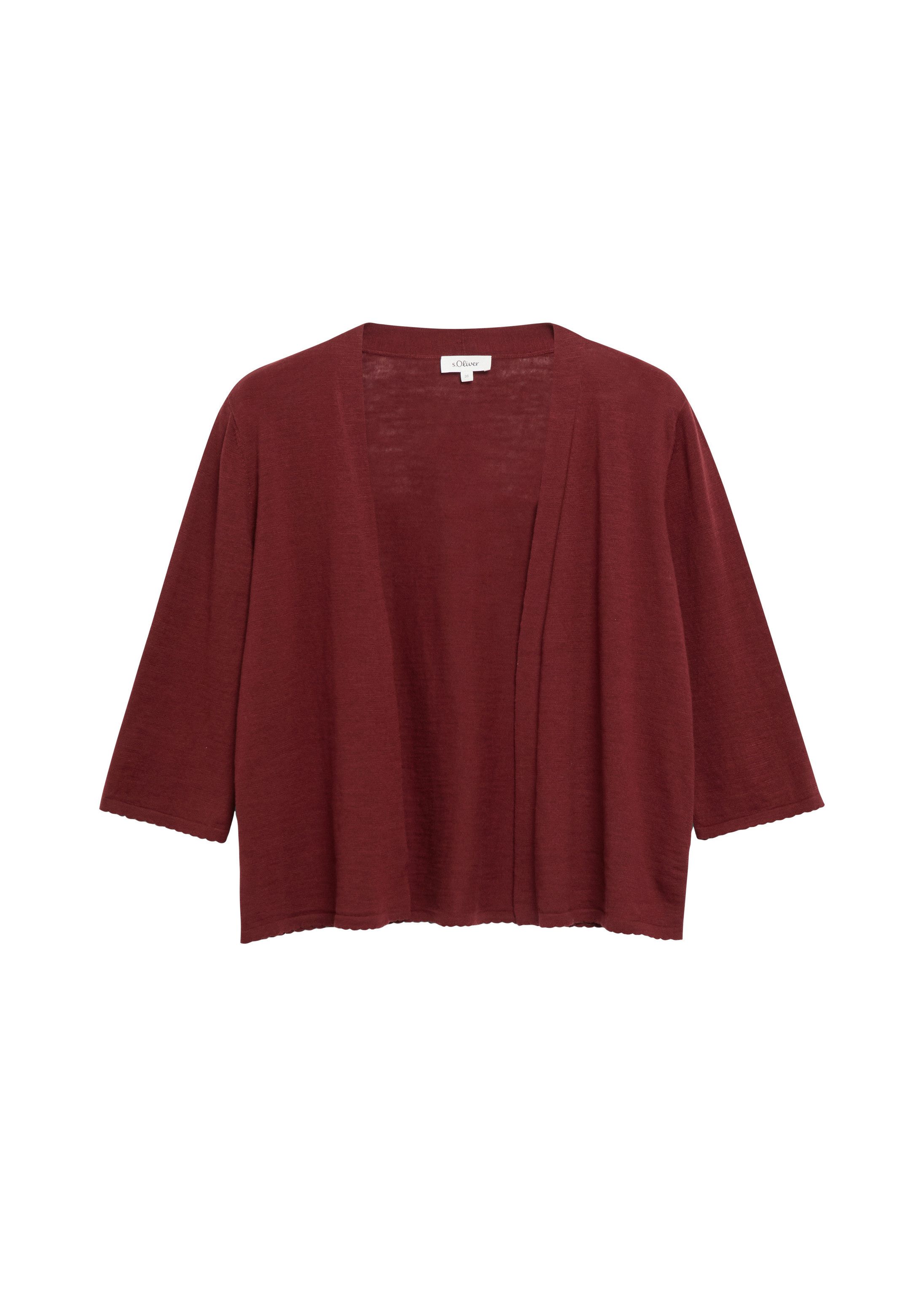 s.Oliver Cardigan Strickjacke Strickjacke mit Zierkante