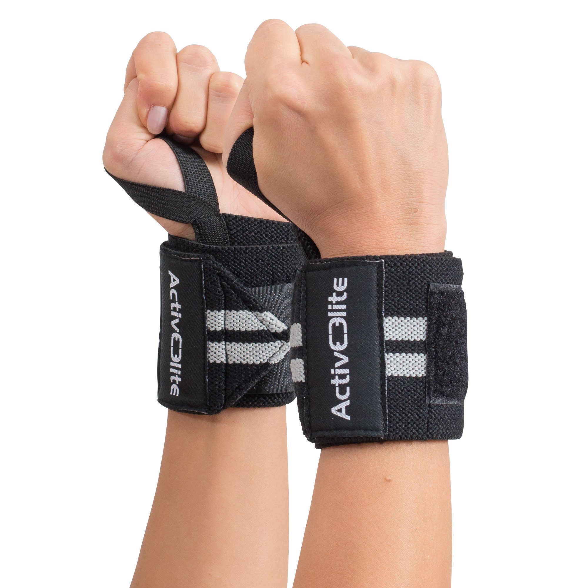 Handgelenkbandage Handgelenkbandage (2er Set) Zughilfen Handgelenkstütze Handgelenkschoner Bandagen Latzughilfe - Für Sport & Fitness - Ideal für: Bodybuilding, Kraftsport, Crossfit, Powerlifting