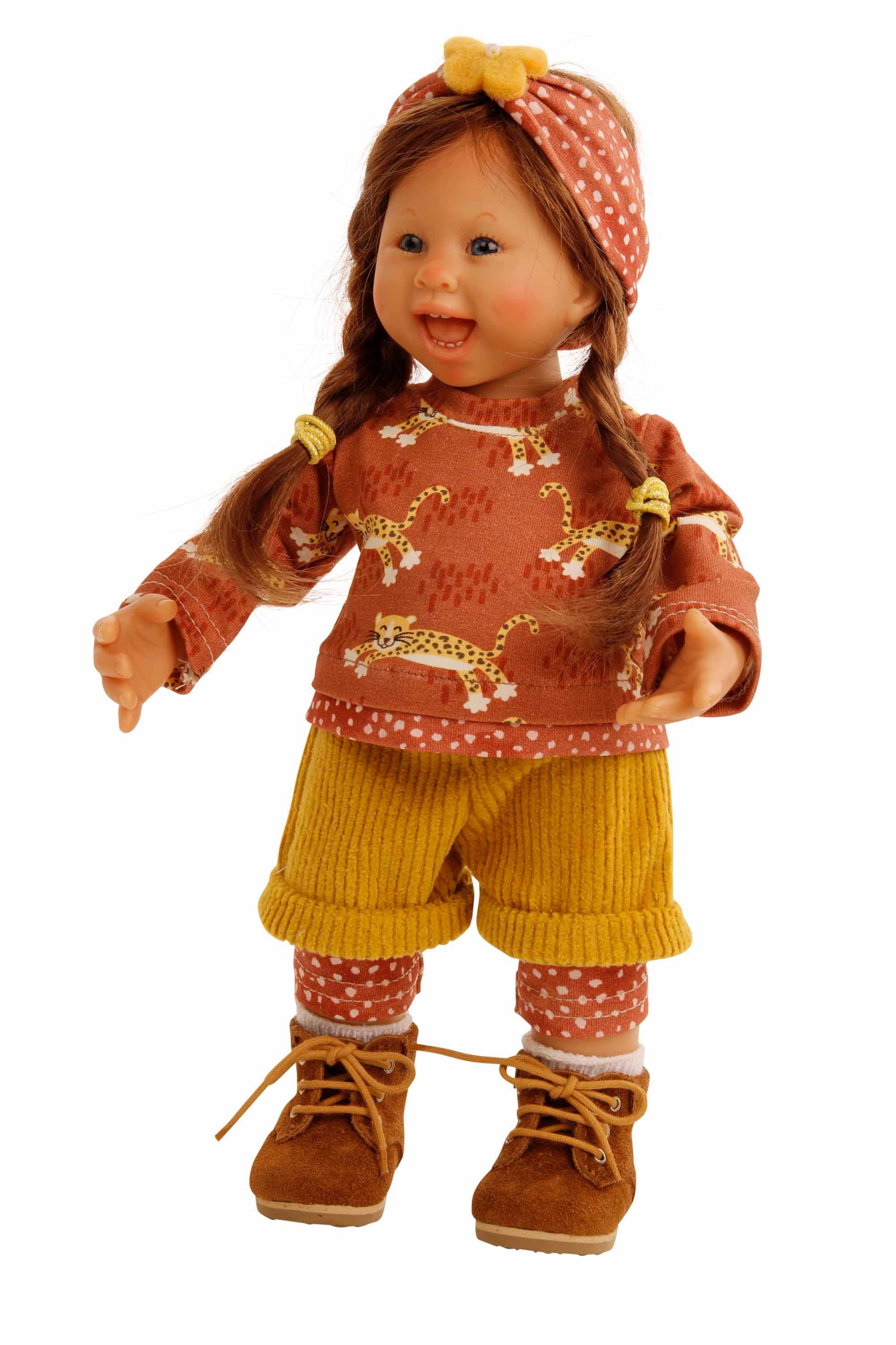Schildkröt Anziehpuppe Schildkröt Sammlerpuppe Müller-Wichtel Lea 30 cm braune Haare