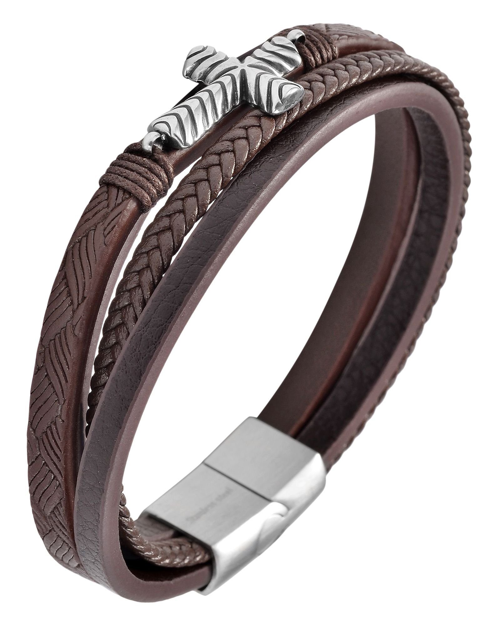 Lederarmband Braun1 (einzeln) Nelio AKZENT