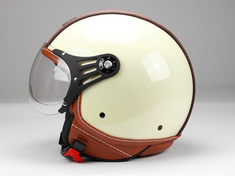 BNO Motorradhelm BNO Pilothelm, Jethelm, PL28, sehr leicht, volle ECE Prüfung