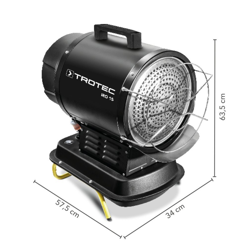 15 Infrarotstrahler Ölheizer Infrarot-Ölheizer Enteisung, TROTEC Infrarotheizer IRO TROTEC Baubeheizung W 110