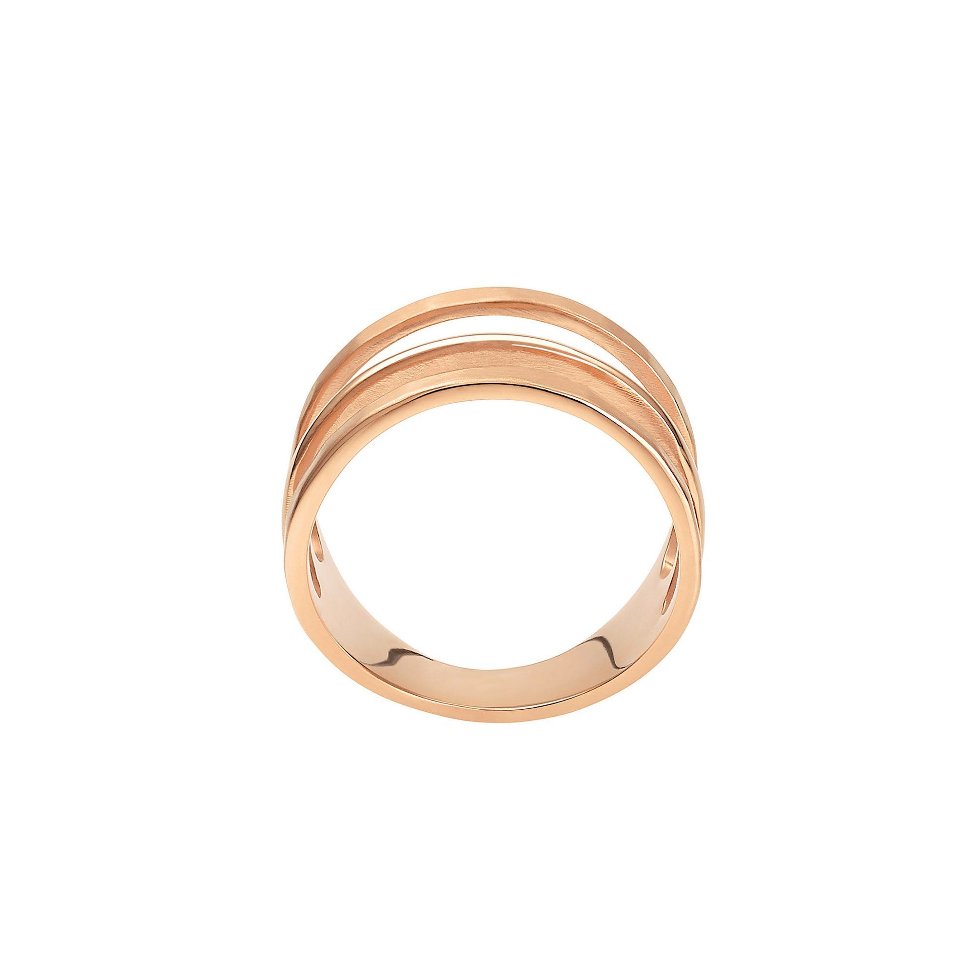 rose (Ring, Geschenkverpackung), 1-tlg., inkl. Stapelring Heideman Fingerring goldfarben Unda