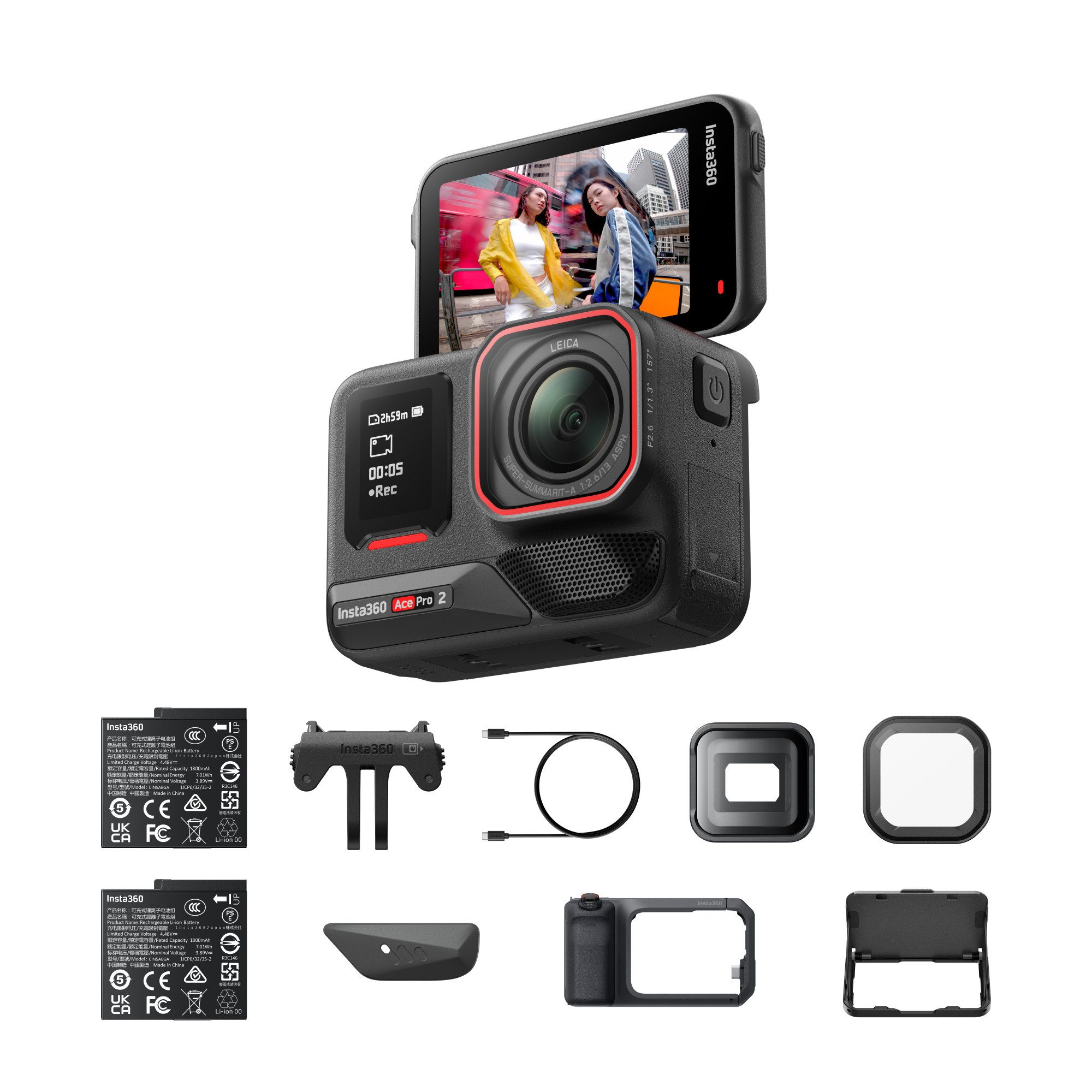 Insta360 Insta360 Ace Pro 2 - 8K wasserdichte Actionkamera Action Cam (8K, WLAN (Wi-Fi), Bluetooth)