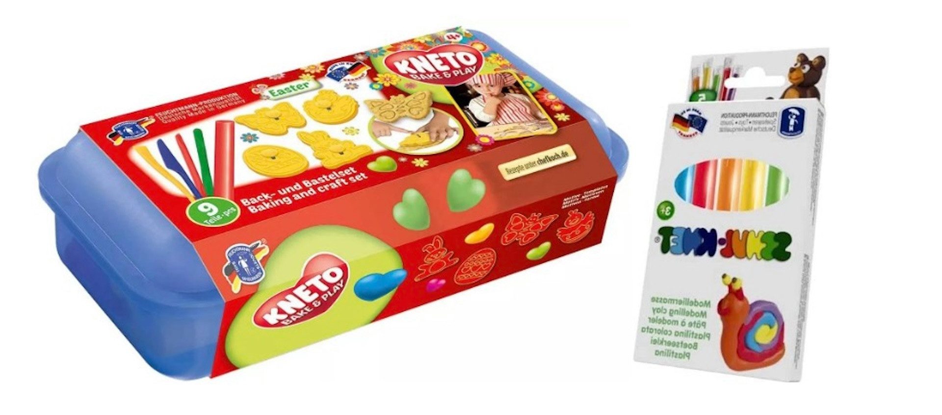 Feuchtmann Knete Feuchtmann Backen Ausstechform 9-tlg KNETE X-Mas mit Schnul-Knete set