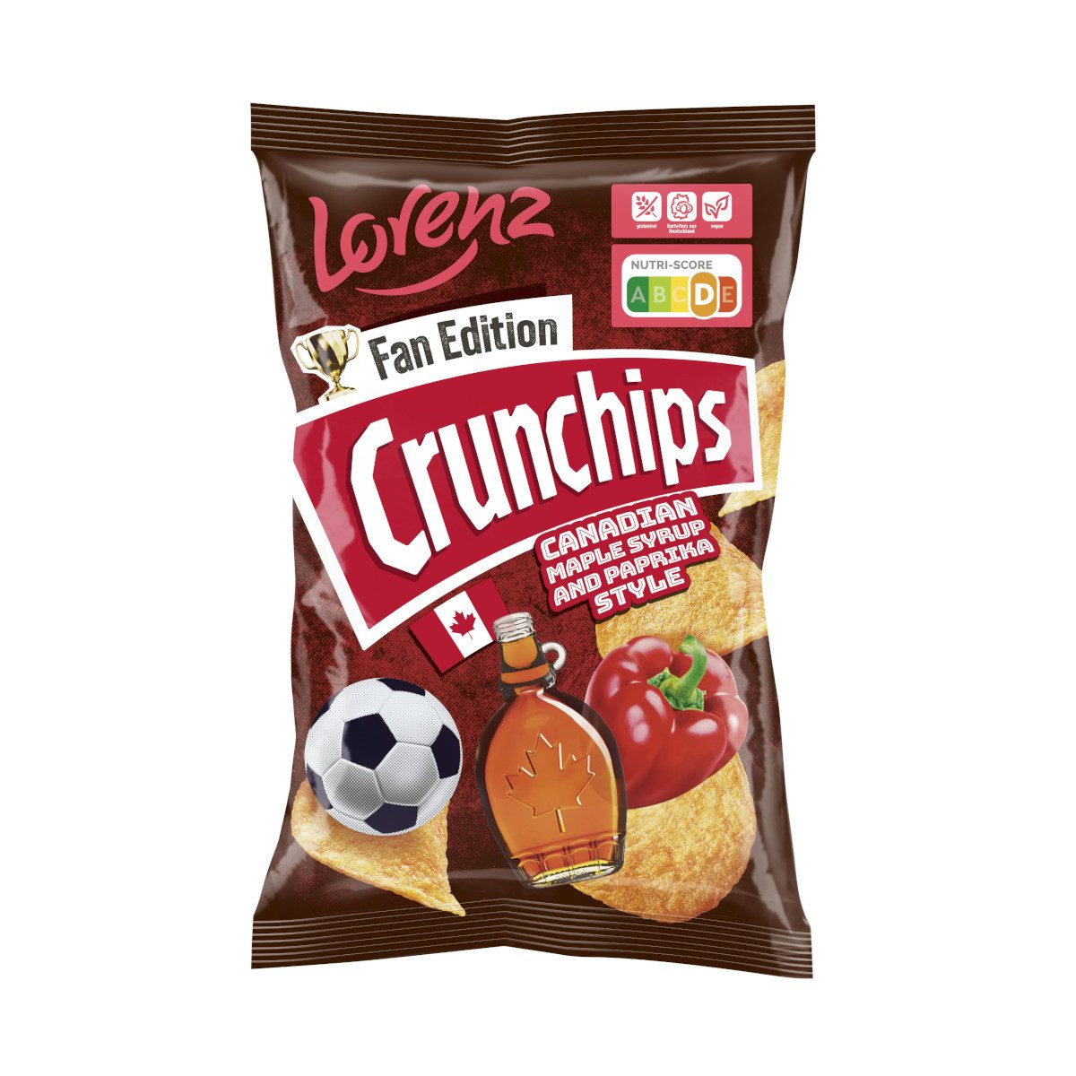 LORENZ Knabberei, Lorenz Crunchips Fan Edition Canadian Maple Syrup Paprika Style 130g