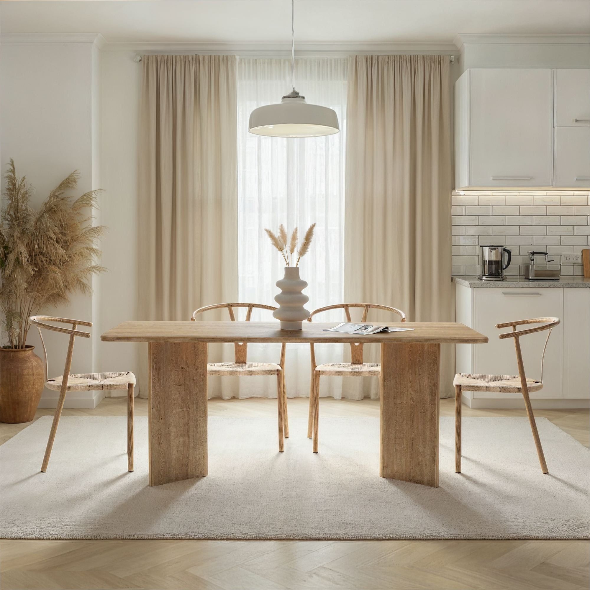 Skye Decor Esstisch Linza, Modernes Boho Design, Rechteckige Tischform, Kratzunempfindlich