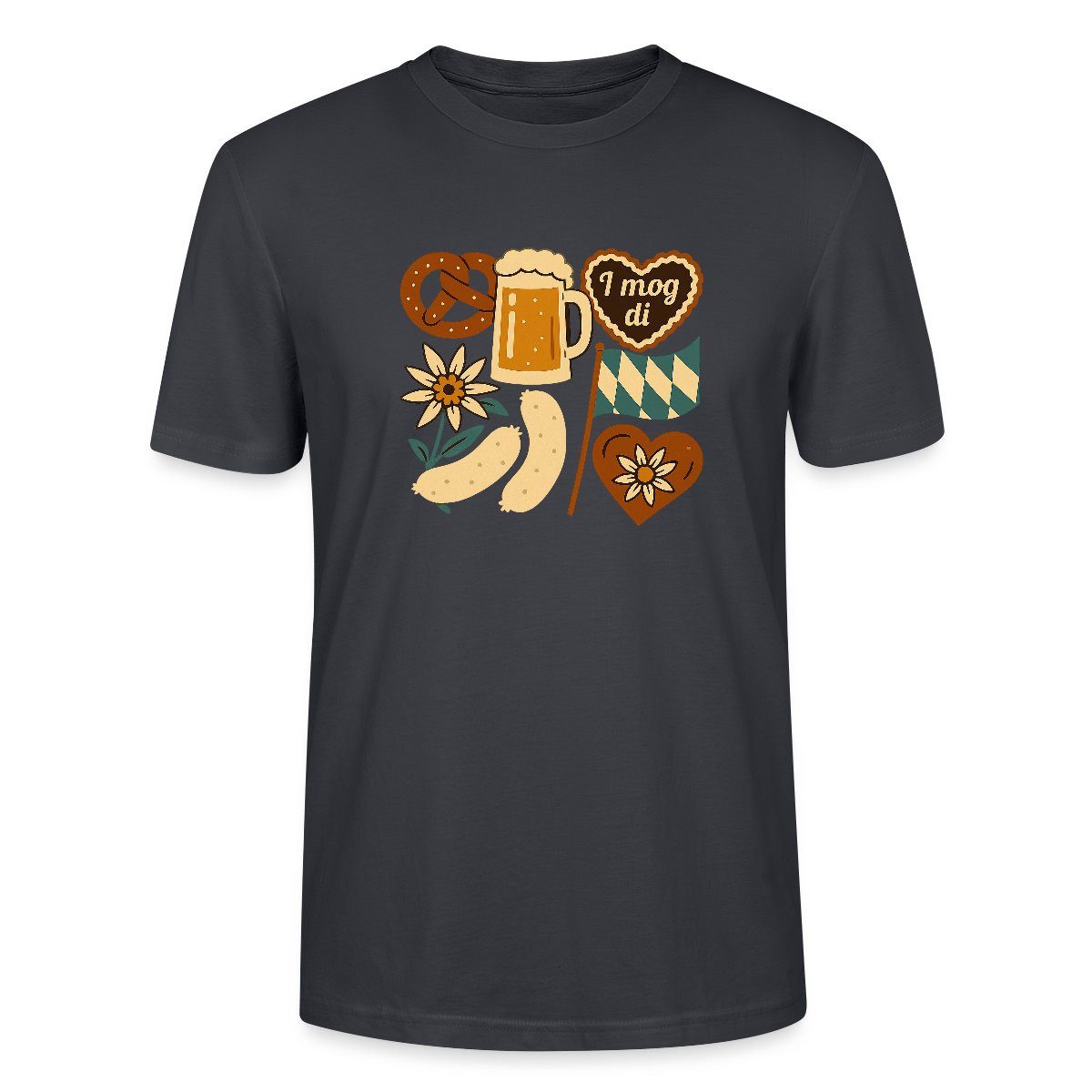 T-Shirt Bayern Volksfest Oktoberfest Trachtenshirt Unisex Bio T-Shirt