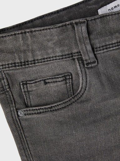 denim Bootcut-Jeans It NOOS Name mit JEANS BOOT Stretch NKFPOLLY SKINNY 1142-AU dark grey