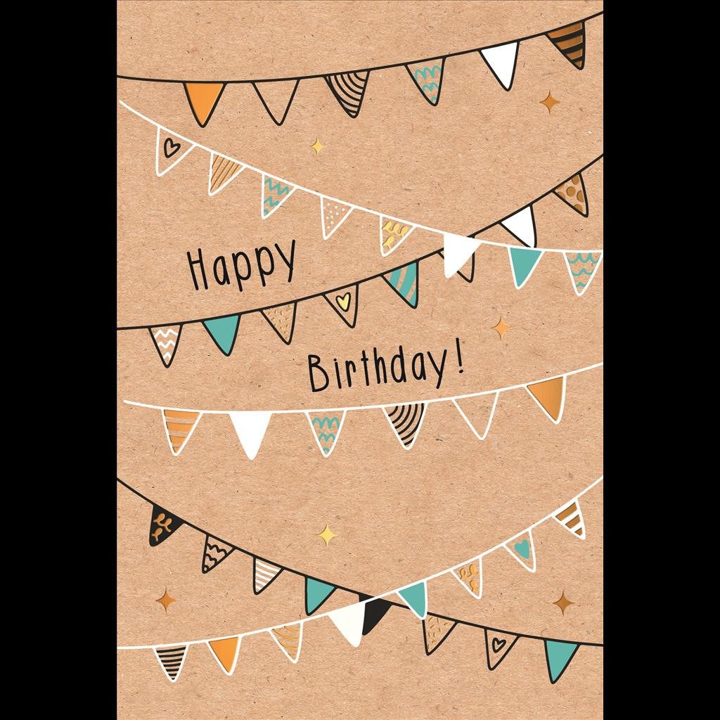 Grußkarten Geburtstag - Glückwunschkarte im Format 11,5 x 17 cm mit Umschlag