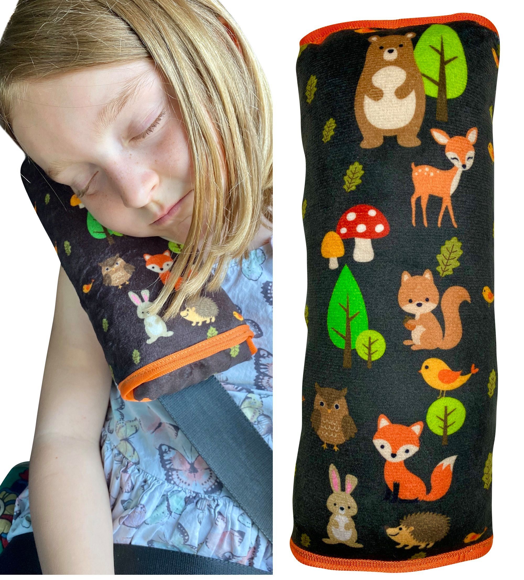 HECKBO Schlafkissen Auto Schlafkissen Waldtiere Motiv für Kinder Mädchen Ju günstig online kaufen
