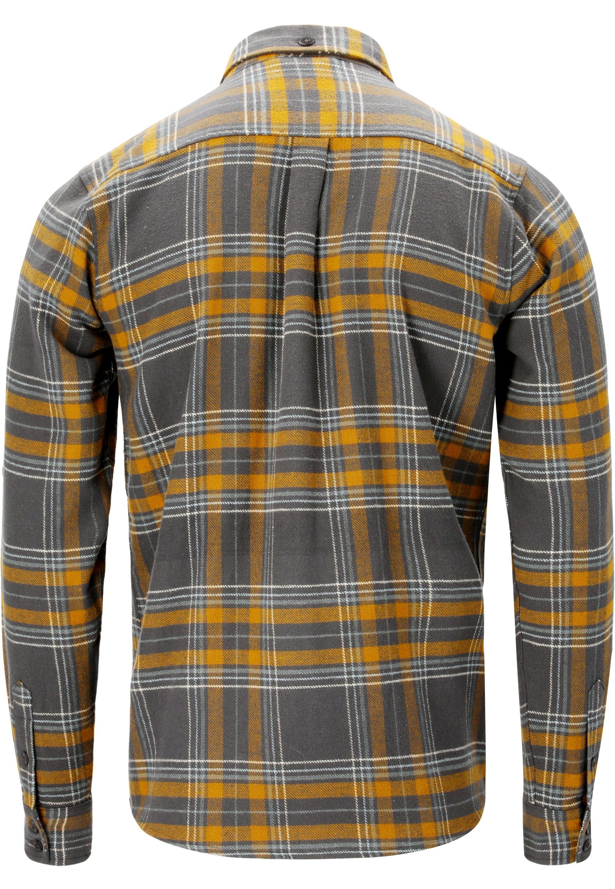 Jamba WHISTLER aus Fleeceshirt atmungsaktivem Flannel grau-gelb