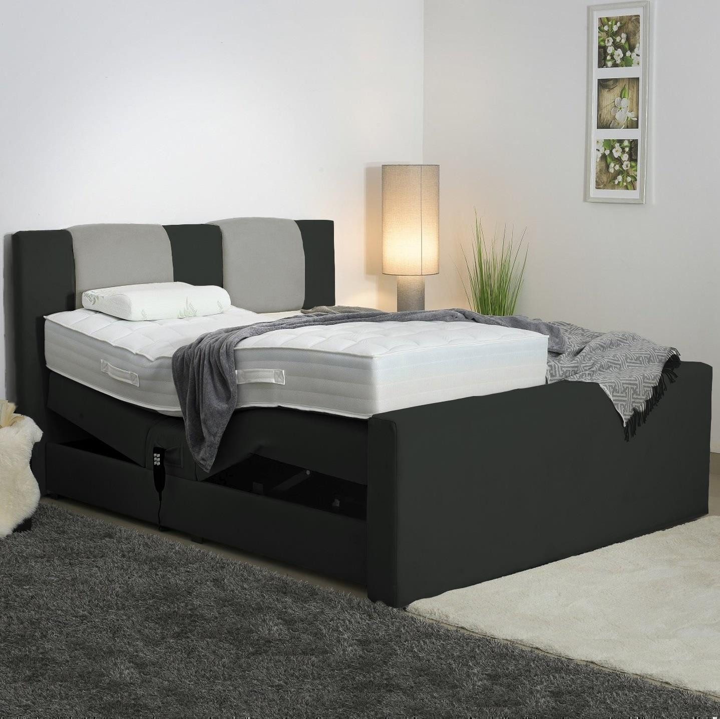 PAARA Boxspringbett Bolton elektrisch verstellbar mit Motor alles, mit einzigartigem Belüftungssystem