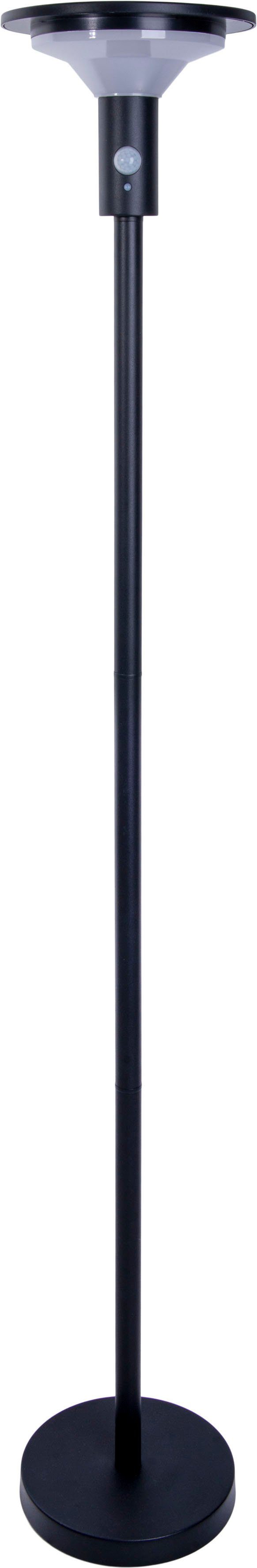 näve LED Solarleuchte Nora, Bewegungsmelder, LED fest integriert, Warmweiß, inkl. Bewegungsmelder, stufenweise dimmbar, H: 139cm, warmweiß