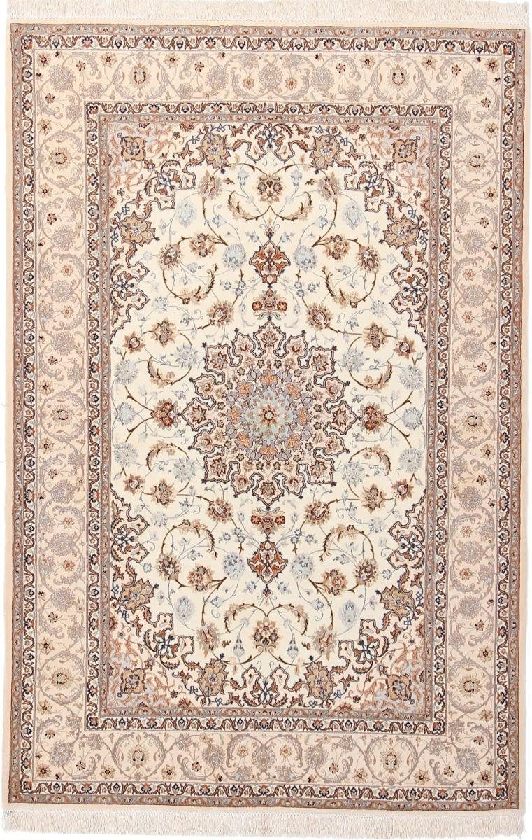 8 Handgeknüpfter Nain mm Isfahan rechteckig, Höhe: Trading, 155x235 Orientteppich Seidenkette Orientteppich,