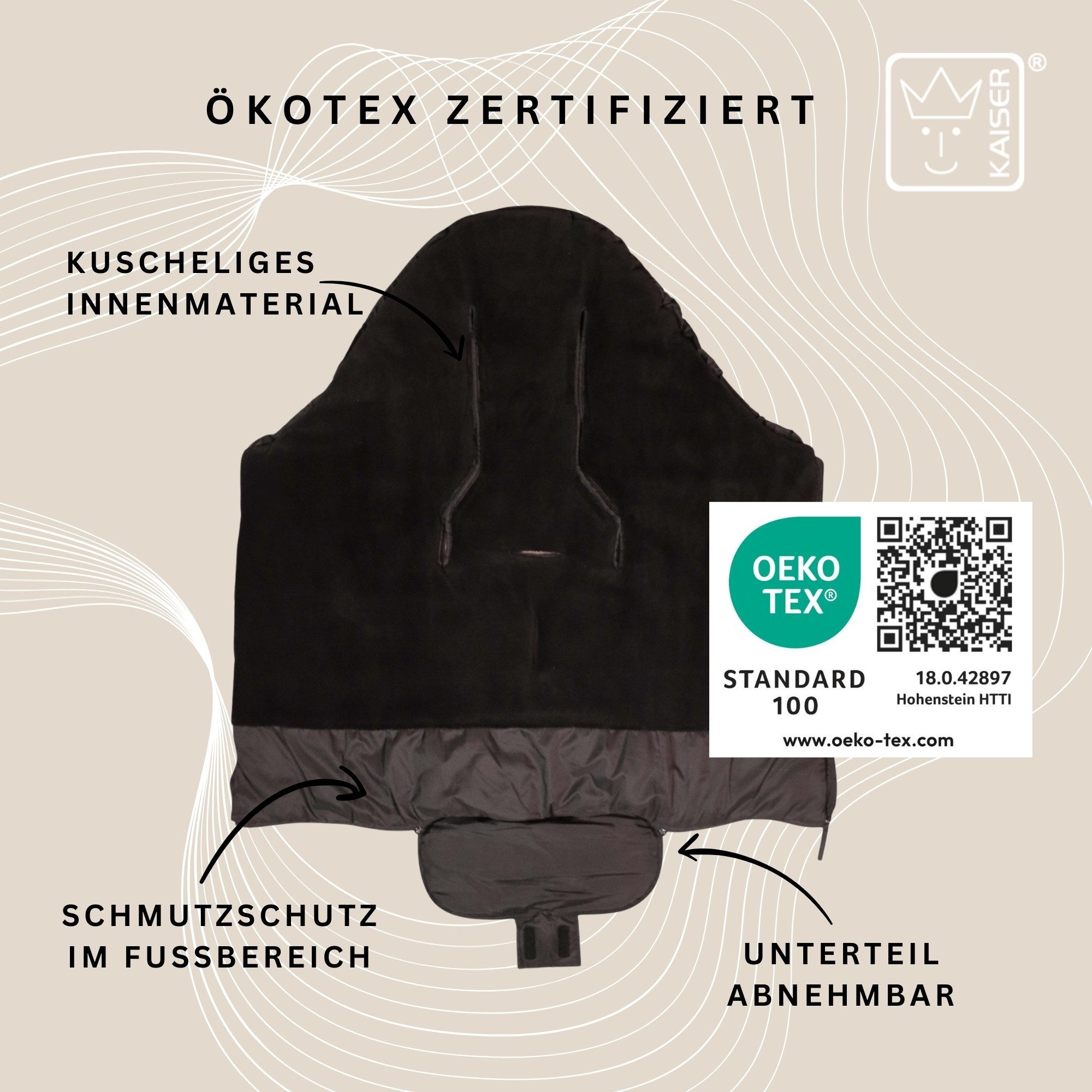 Kaiser Fußsack Sandy Thermo Kinderwagen Fußsack – Bild 3 von 5