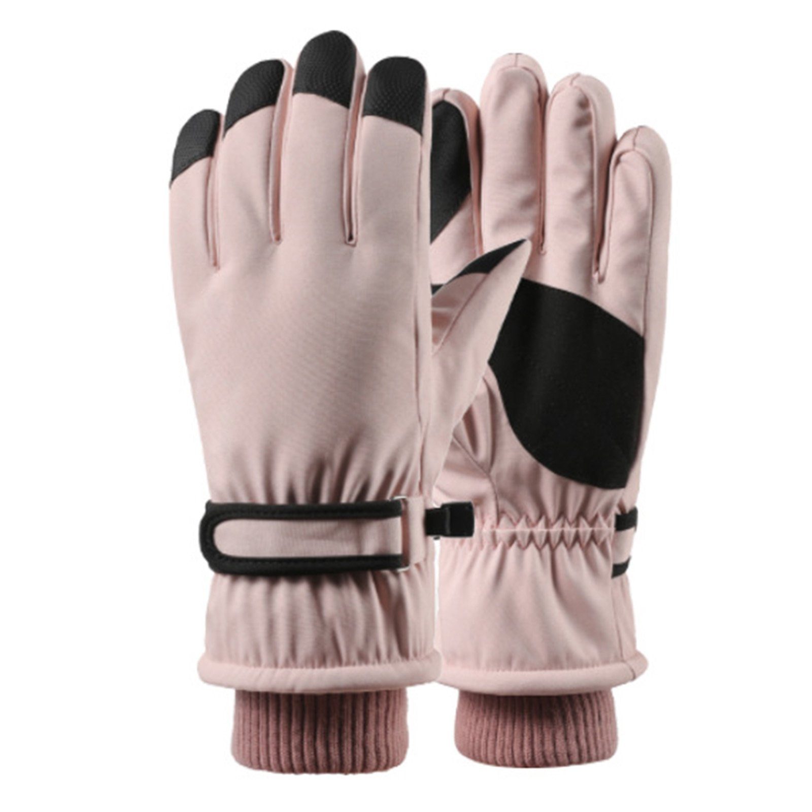 Winterhandschuhe, Rosa Touchscreen-Handschuhe, Warme Fahrradhandschuhe Blusmart Rutschfest, Winddicht,