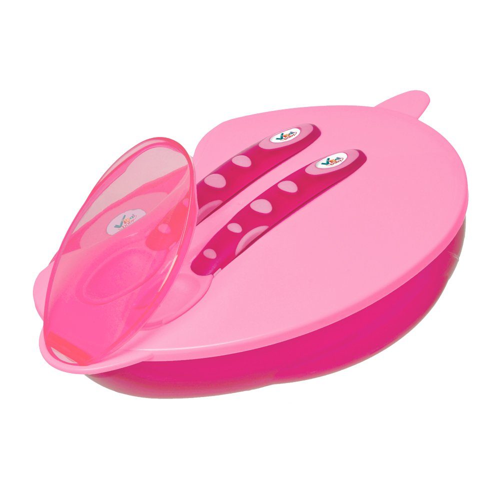 Vital Baby Esslernschale Mein erstes Tellerset mit Löffel, Gabel und Deckel