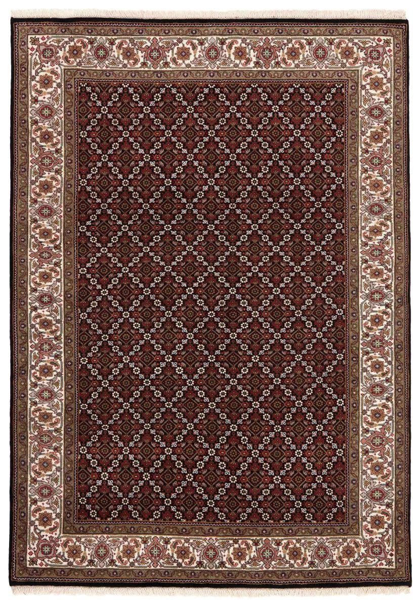 Orientteppich Indo Täbriz 141x202 Handgeknüpfter Orientteppich, Nain Trading, rechteckig, Höhe: 12 mm
