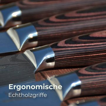 Küchenkompane Messer-Set Asiatisches Edelstahl Messerset - 8-teiliges Küchenmesser Set (8-tlg)