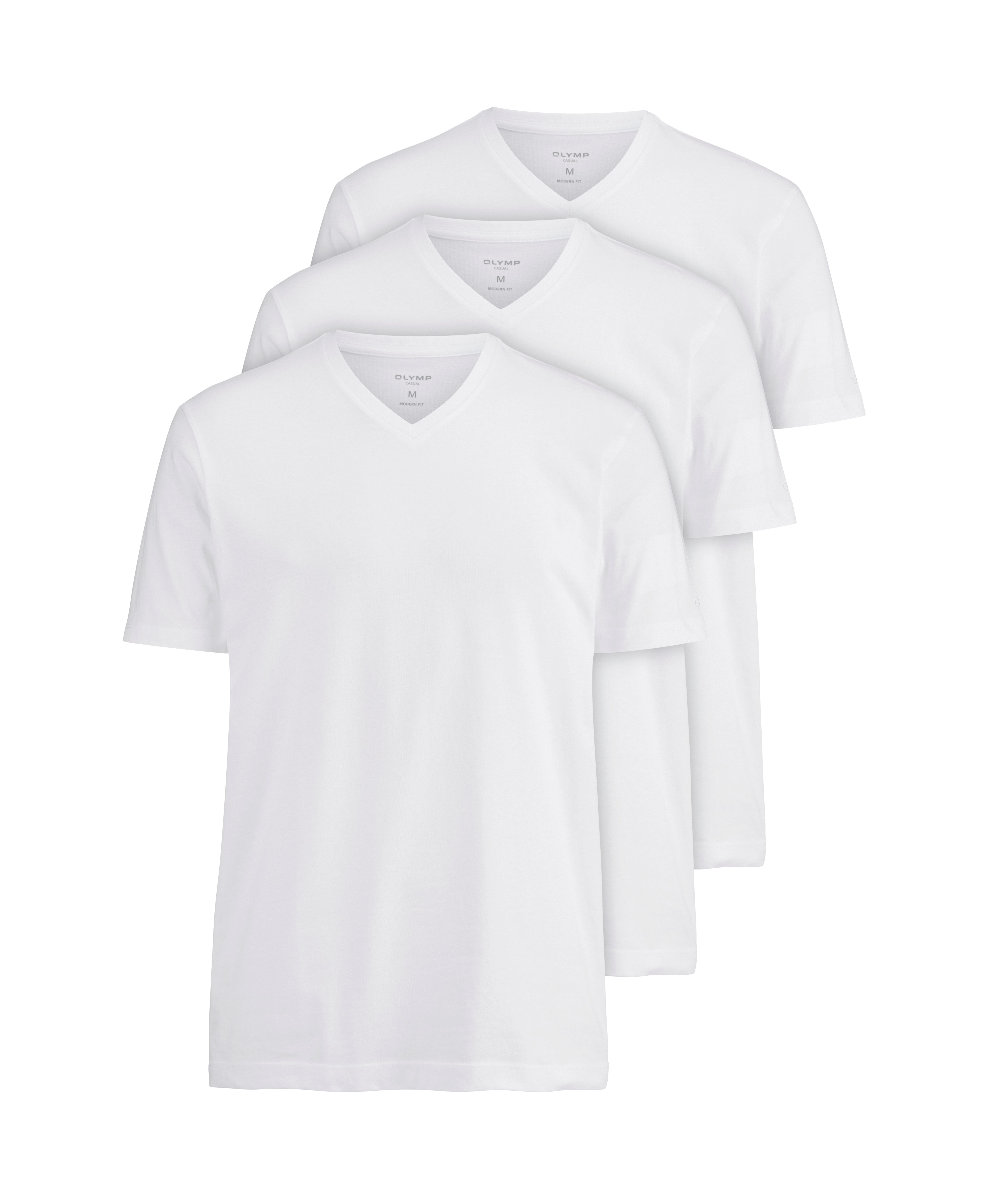 OLYMP T-Shirt (Packung, 3-tlg., 3er) V-Ausschnitt, günstig online kaufen
