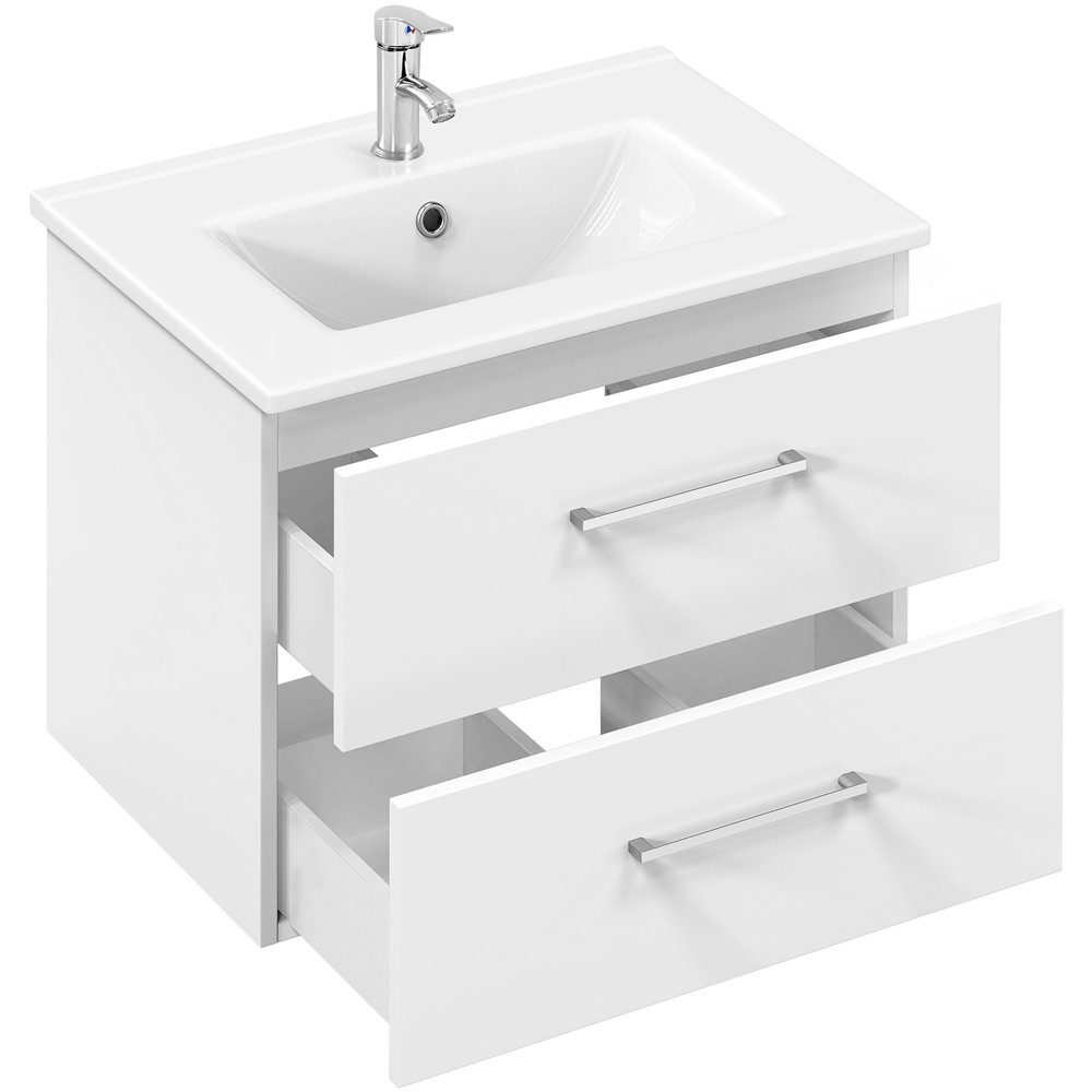 Yaheetech Waschtisch Unterschrank mit Waschbecken und Schubladen, Hängender günstig online kaufen