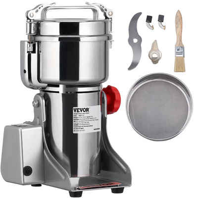 VEVOR Kaffeemühle Tragbare Getreidemühle 1000 g Schleifmaschine 3750 W, 3750 W, 1000 g Bohnenbehälter