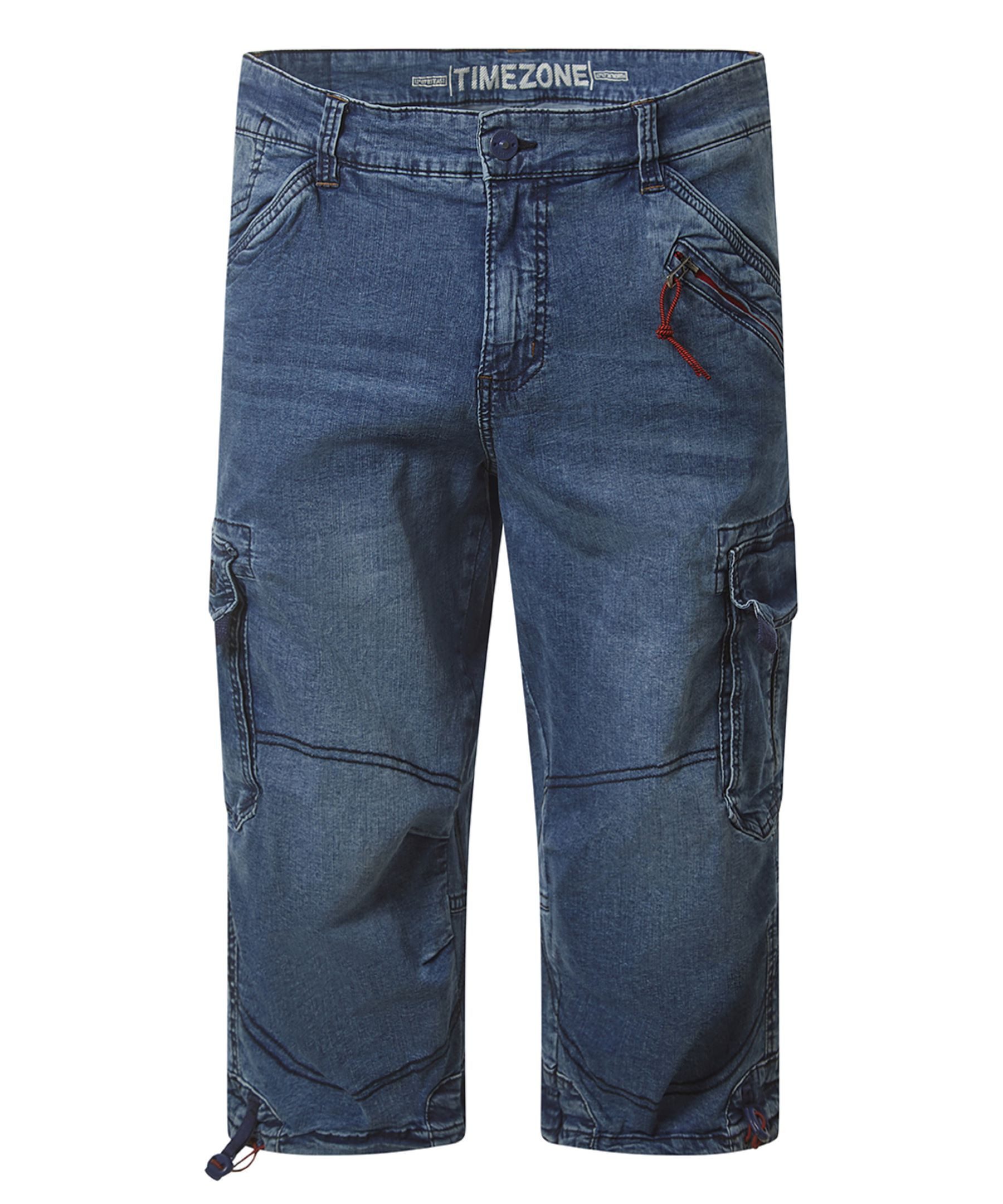 Jeansshorts Casual Cargo normale Bundhöhe Zip-Fly