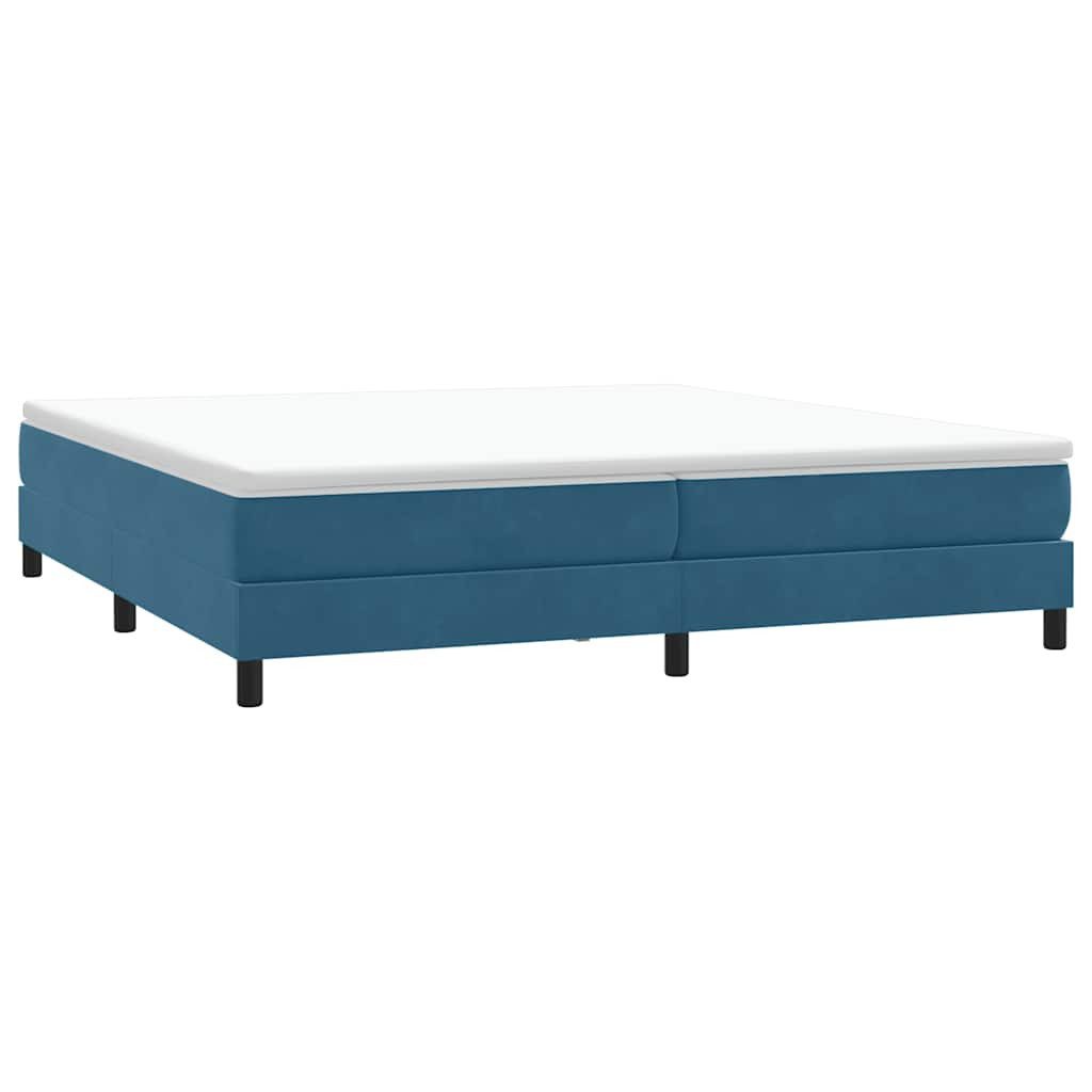 vidaXL Bett Boxspringbett ohne Matratze Dunkelblau 200x210 cm Samt günstig online kaufen