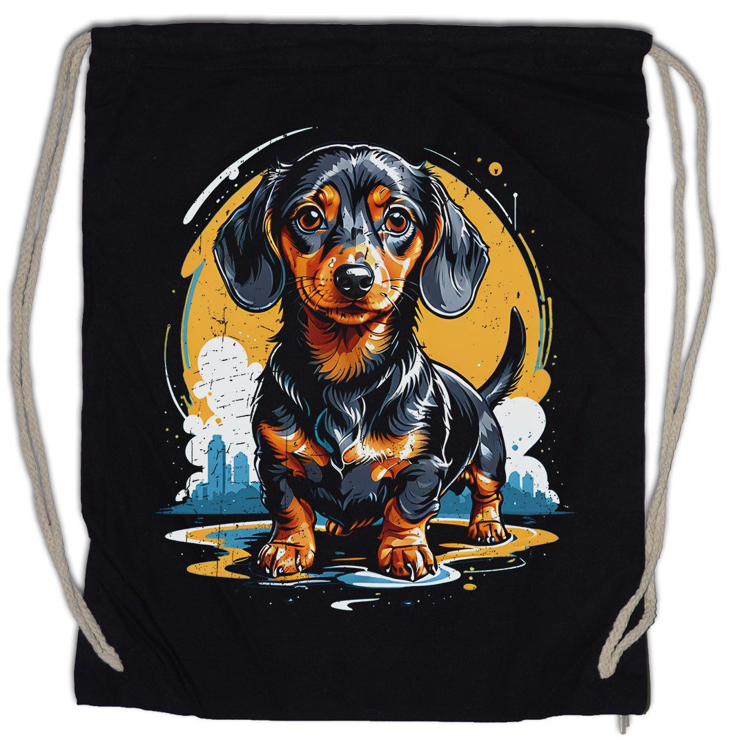 Urban Backwoods Turnbeutel Sweet Dackel Art Turnbeutel Dachshund Teckel Hund Dog Kurzhaar Breed (1-tlg), Pet Rasse Züchter Fan