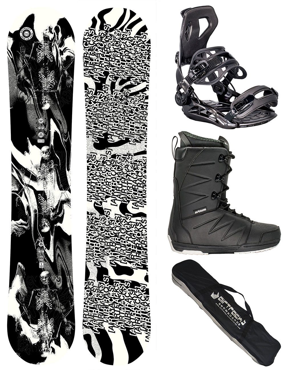 Airtracks Snowboard Komplett Set Herren Read My Mind Rocker Wide »Mod. 25/26 (Snowboardset Read My Mind Rocker+Bindung Master+Boots+Bag, 4 St., 4er Pack), Board + Bindung Master + Boots + SB Bag / 150 157 159 162 cm