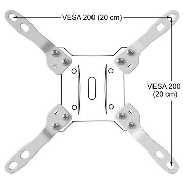 Drall Instruments AD6WK TV-Wandhalterung, (4-tlg., Fernseher Wandhalterung VESA Adapter Erweiterung VESA 100 auf VESA 200)