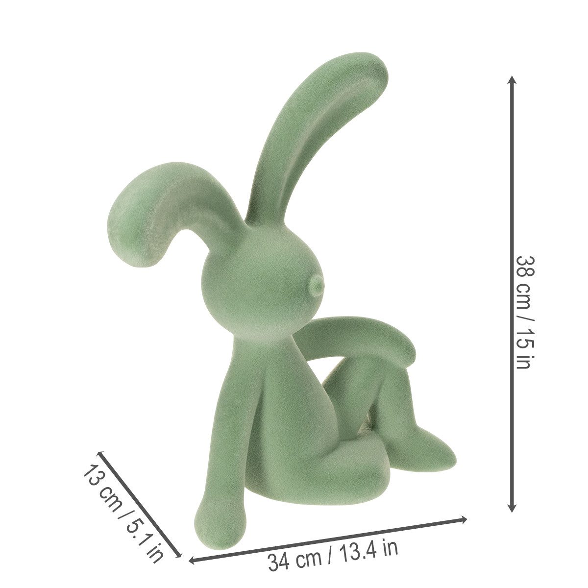 Florists Products Osterhase Dekofigur Hase Frühling Dekoration für Fensterbank und Tisch