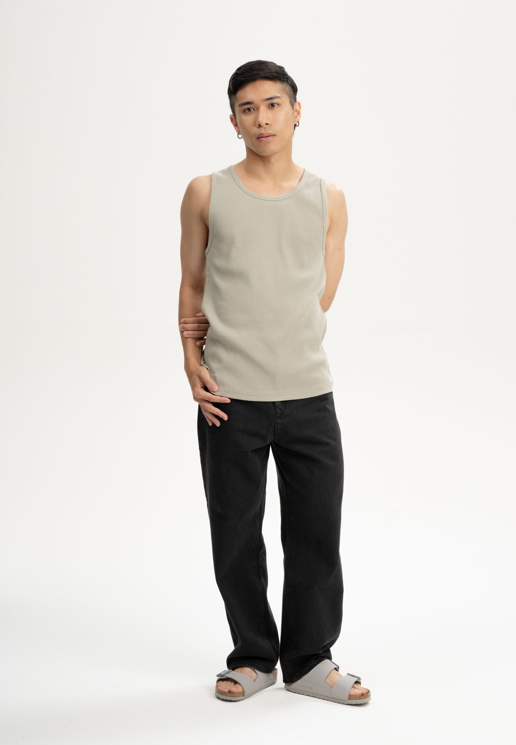 MELA Tanktop Ripp Tanktop Style OSHIN Ärmellos