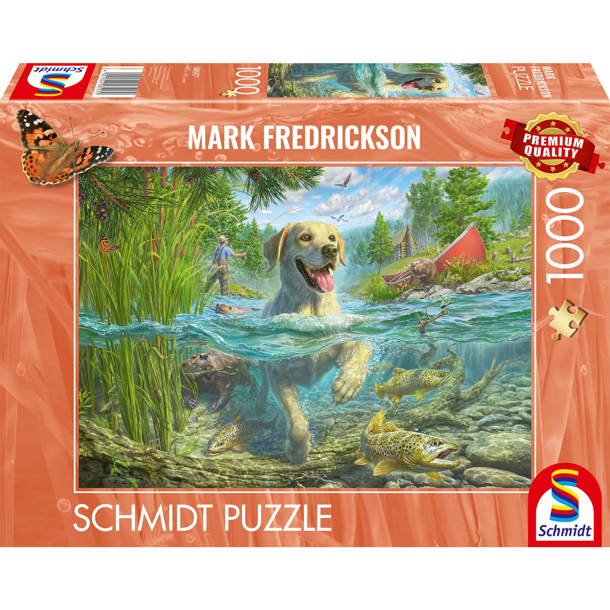 Schmidt Spiele Puzzle Schmidt Spiele Mark Fredrickson: Hundeliebe -, 1000 Puzzleteile