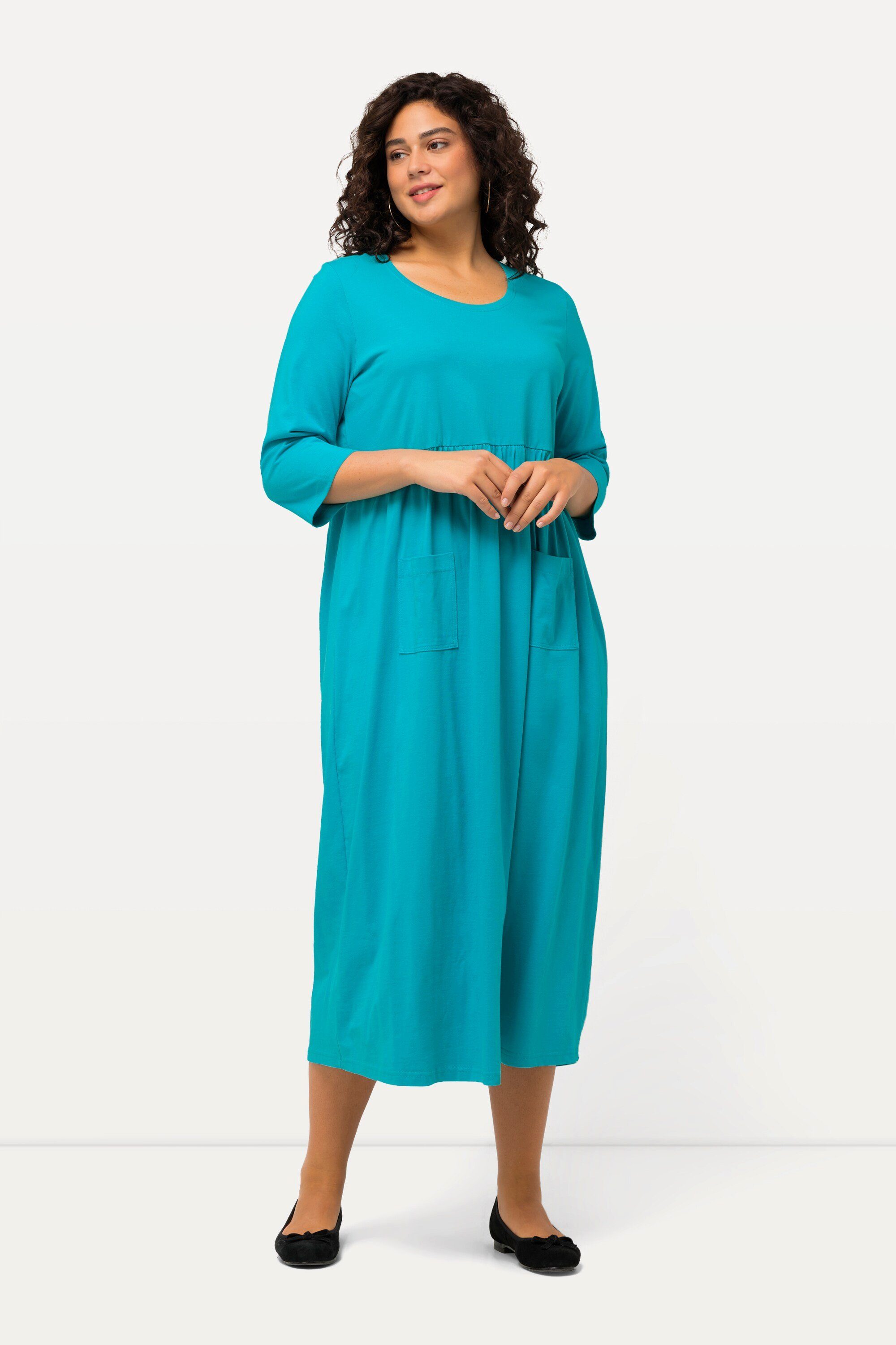 Ulla Popken Maxikleid Jerseykleid A-Linie Empirenaht günstig online kaufen
