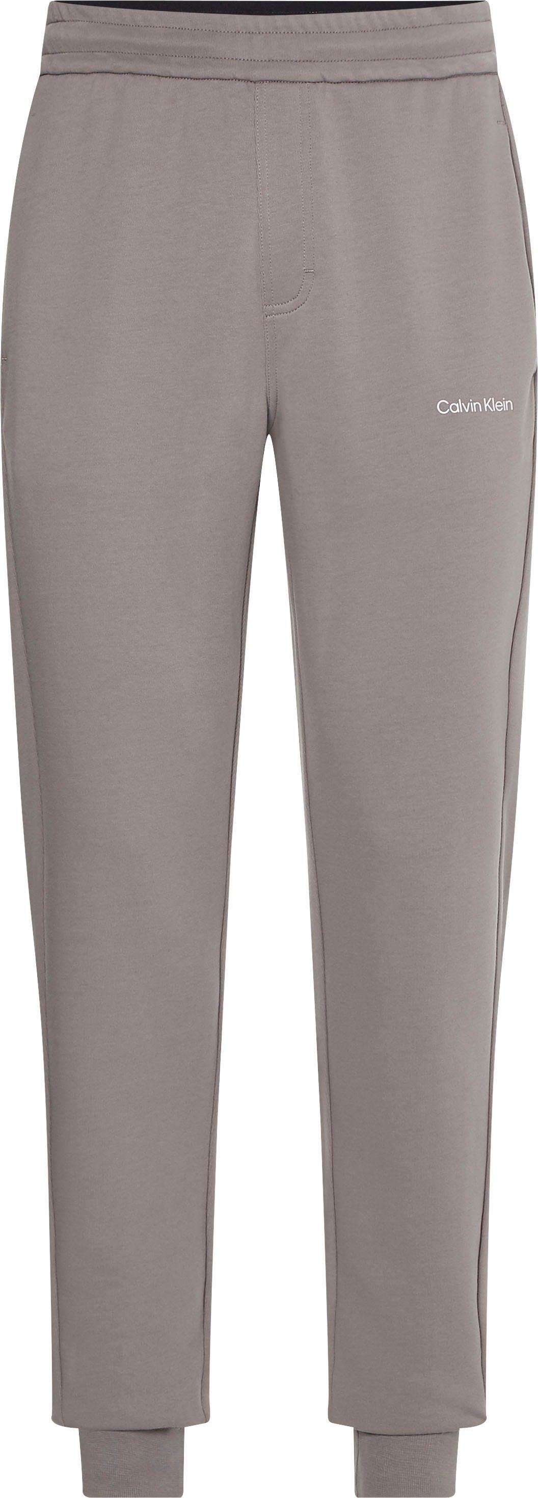 Calvin Klein Sweathose MICRO LOGO JOGGER mit kontrastfarbenem Saum am Bein grey asphalt