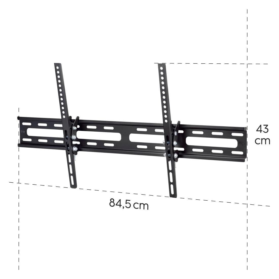 Hama TV-Wandhalterung TV Wandhalter neigbar, 94 - 191 cm (37" - 75), 43", 50", 55", 65", (bis 75 Zoll)