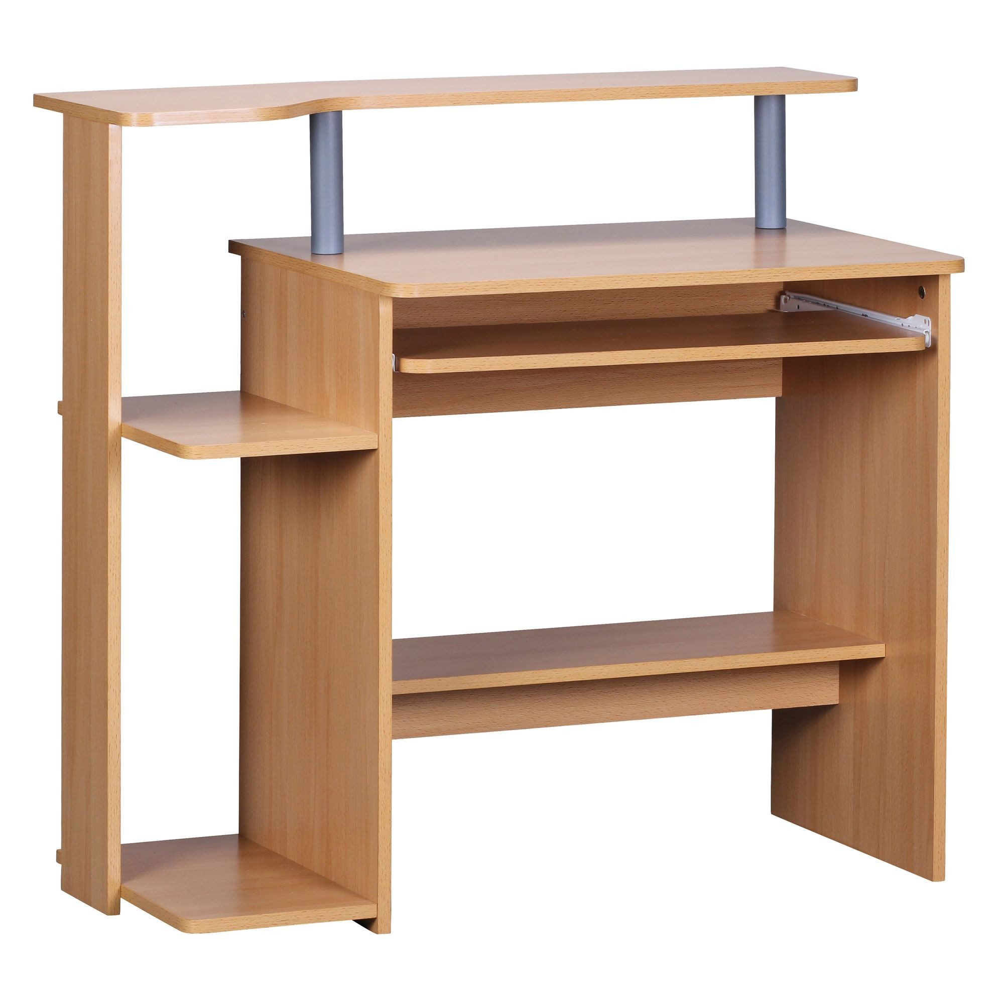 FINEBUY Schreibtisch SuVa1905_1 (Buche 94x90,5x48,5 cm günstig online kaufen