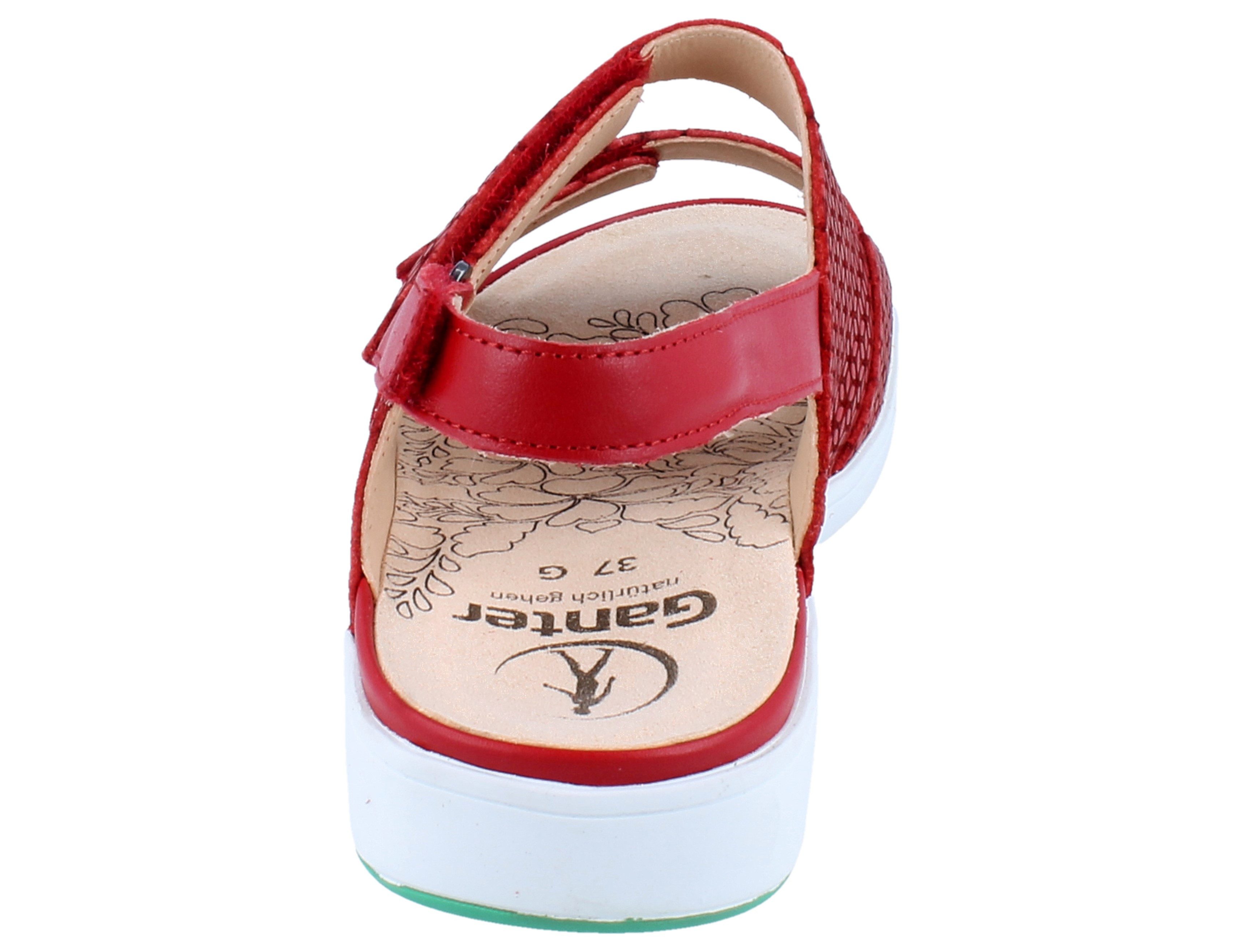 Ganter GANTER Gina G Sandale red/Flora - Größe: 37 Sandale Wechselfußbett